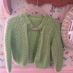 Baby knit green sweater vintage